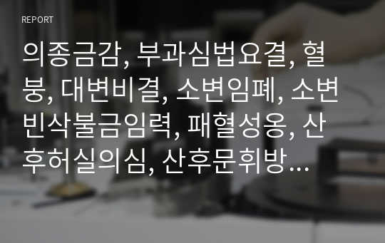 의종금감, 부과심법요결, 혈붕, 대변비결, 소변임폐, 소변빈삭불금임력, 패혈성옹, 산후허실의심, 산후문휘방.hwp