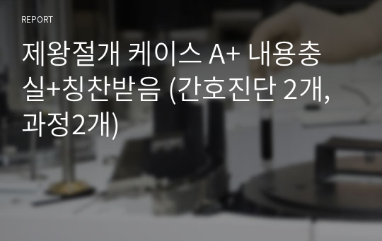 제왕절개 케이스 A+ 내용충실+칭찬받음 (간호진단 2개, 과정2개)