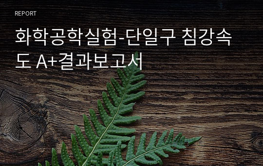 화학공학실험-단일구 침강속도 A+결과보고서