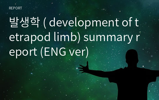 발생학 ( development of tetrapod limb) summary report (ENG ver)