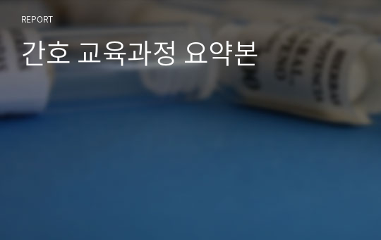 간호 교육과정 요약본