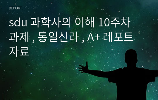 sdu 과학사의 이해 10주차 과제 , 통일신라 , A+ 레포트 자료