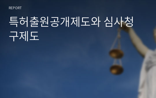 특허출원공개제도와 심사청구제도