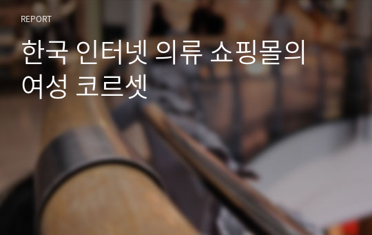 한국 인터넷 의류 쇼핑몰의 여성 코르셋