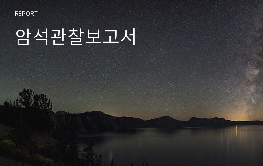 암석관찰보고서