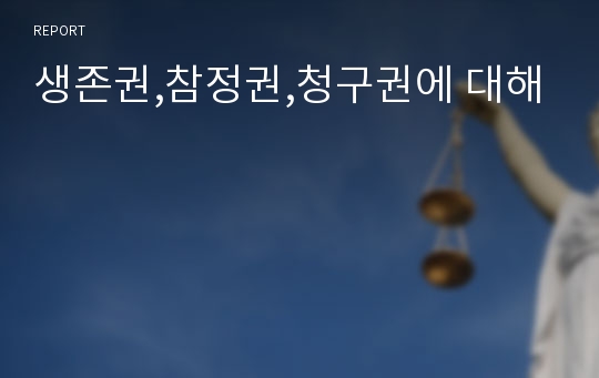 생존권,참정권,청구권에 대해