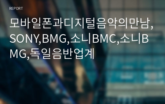 모바일폰과디지털음악의만남,SONY,BMG,소니BMC,소니BMG,독일음반업계