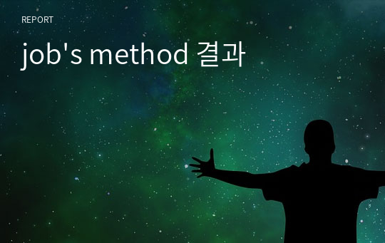 job&#039;s method 결과