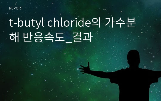 t-butyl chloride의 가수분해 반응속도_결과