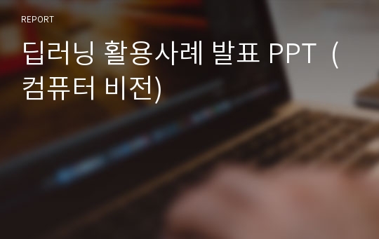 딥러닝 활용사례 발표 PPT  (컴퓨터 비전)