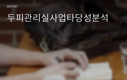 두피관리실사업계획서(타당성분석포함)