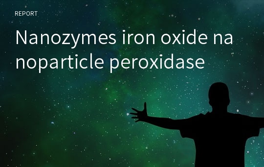 Nanozymes iron oxide nanoparticle peroxidase