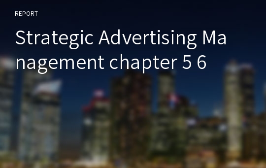 Strategic Advertising Management chapter 5 6
