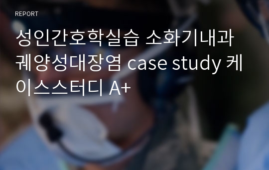 성인간호학실습 소화기내과 궤양성대장염 case study 케이스스터디 A+