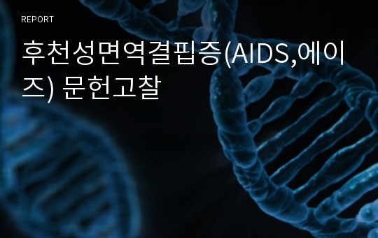 후천성면역결핍증(AIDS,에이즈) 문헌고찰