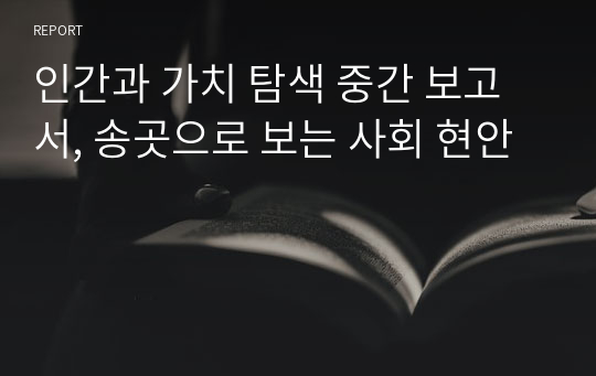 인간과 가치 탐색 중간 보고서, 송곳으로 보는 사회 현안