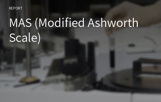 MAS (Modified Ashworth Scale)