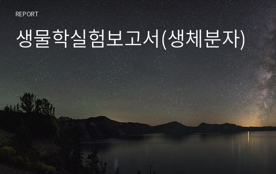 생물학실험보고서(생체분자)