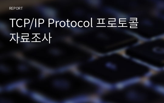 TCP/IP Protocol 프로토콜 자료조사