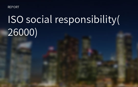 ISO social responsibility(26000)