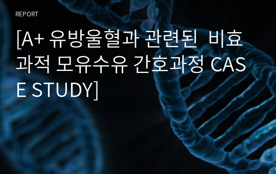 [A+ 비효과적 모유수유 간호과정 CASE STUDY]