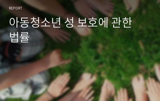 아동청소년 성 보호에 관한 법률