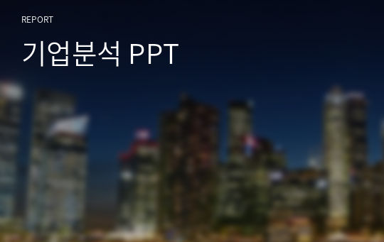 기업분석 PPT