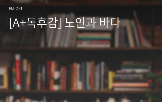 [A+독후감] 노인과 바다