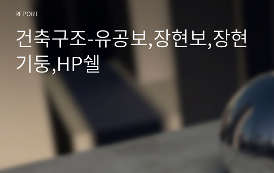 건축구조-유공보,장현보,장현기둥,HP쉘