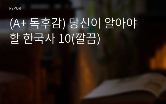 (A+ 독후감) 당신이 알아야 할 한국사 10(깔끔)