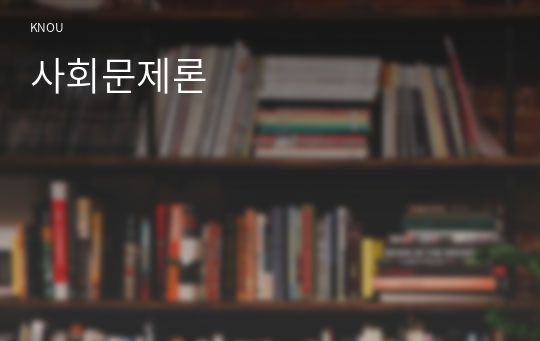 사회문제론