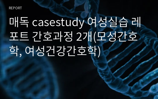 매독 casestudy 여성실습 레포트 간호과정 2개(모성간호학, 여성건강간호학)