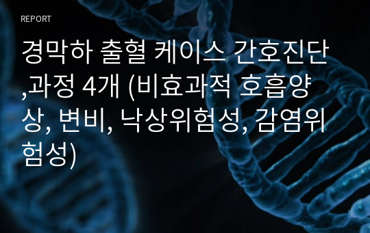 경막하 출혈 케이스 간호진단,과정 4개 (비효과적 호흡양상, 변비, 낙상위험성, 감염위험성)