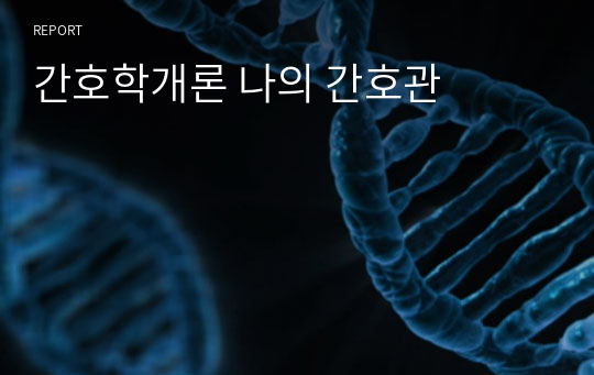 간호학개론 나의 간호관