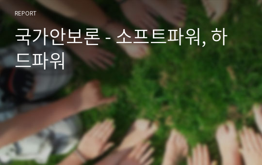 국가안보론 - 소프트파워, 하드파워