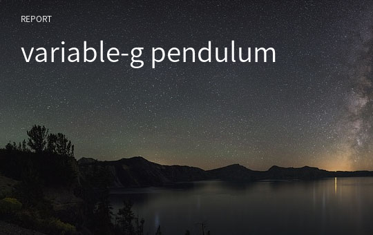 variable-g pendulum