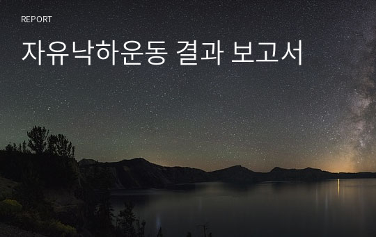 자유낙하운동 결과 보고서