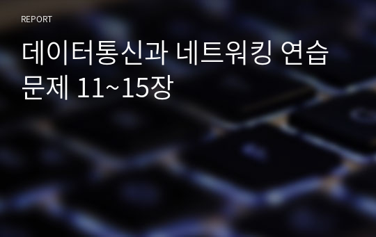 데이터통신과 네트워킹 연습문제 11~15장