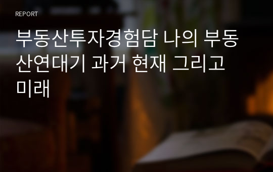 부동산투자경험담 나의 부동산연대기 과거 현재 그리고 미래