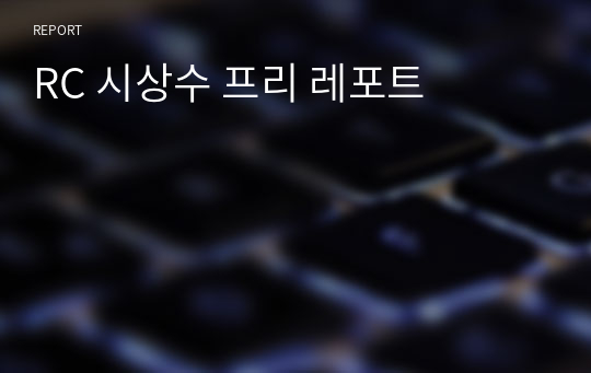 RC 시상수 프리 레포트