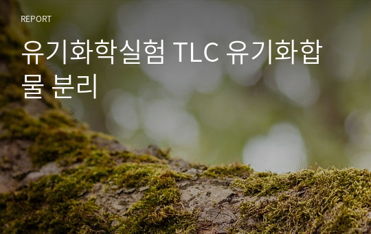 유기화학실험 TLC 유기화합물 분리