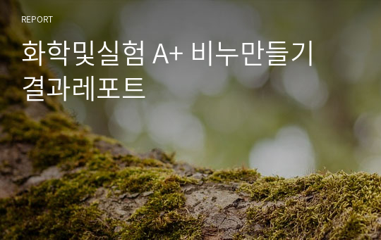 화학및실험 A+ 비누만들기 결과레포트