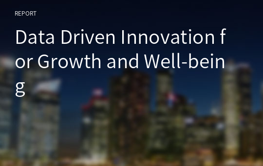 Data Driven Innovation for Growth and Well-being