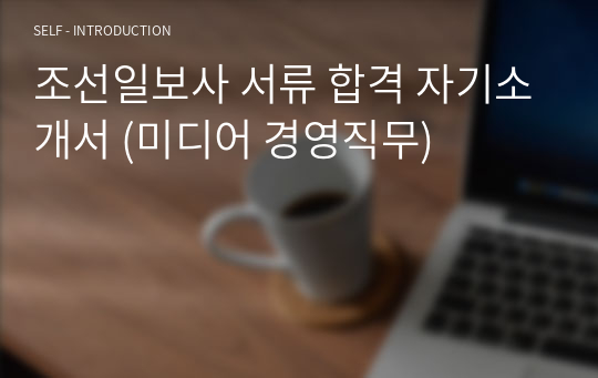 조선일보사 서류 합격 자기소개서 (미디어 경영직무)