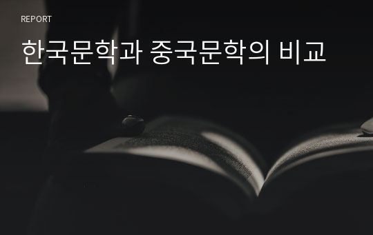 한국문학과 중국문학의 비교