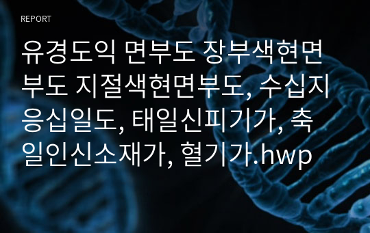 유경도익 면부도 장부색현면부도 지절색현면부도, 수십지응십일도, 태일신피기가, 축일인신소재가, 혈기가.hwp