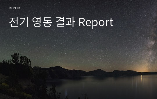 전기 영동 결과 Report