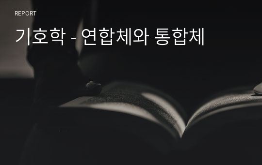 기호학 - 연합체와 통합체