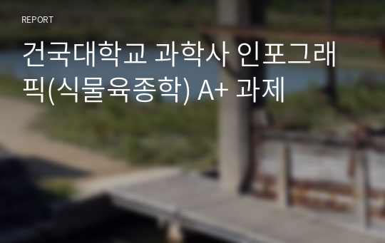 건국대학교 과학사 인포그래픽(식물육종학) A+ 과제