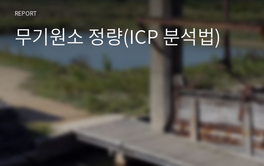 무기원소 정량(ICP 분석법)